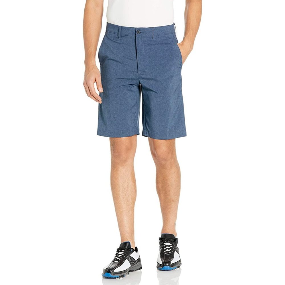 NWT PGA Tour Blue Heather Performance Stretch Fabric Shorts Size 34x10 $65